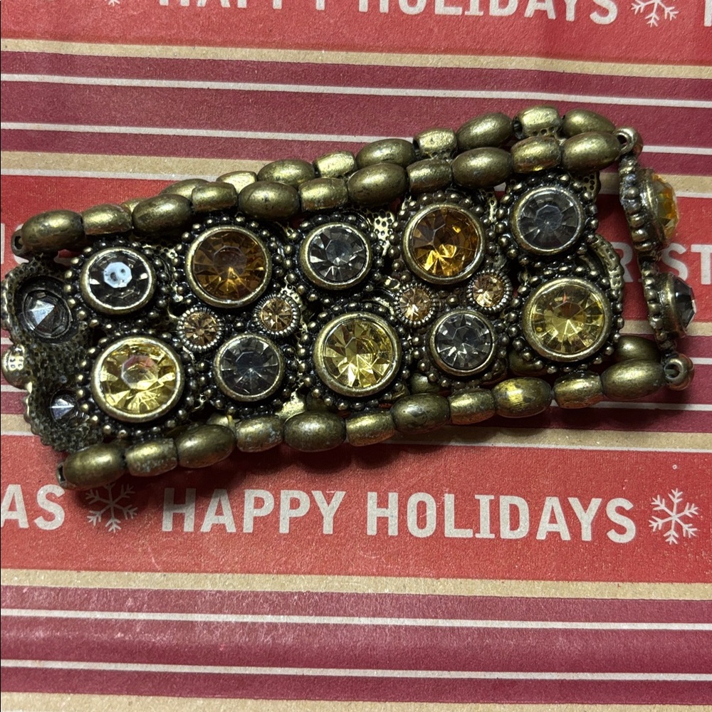 Thick cuff stretch bracelet renaissance vibe